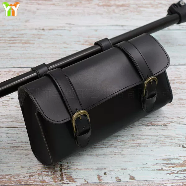 Cross-border PU leather bicycle hanging bag tail cushion bag cycling equipment bicycle handlebar bag