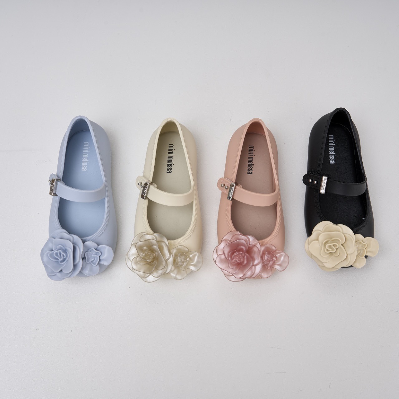 26 Years of New Melissa Children's Jelly Shoes, Round-Toe Soft-Soled Ballet Shoes, Camellia Boat Shoes, Beach Shoes for Girls