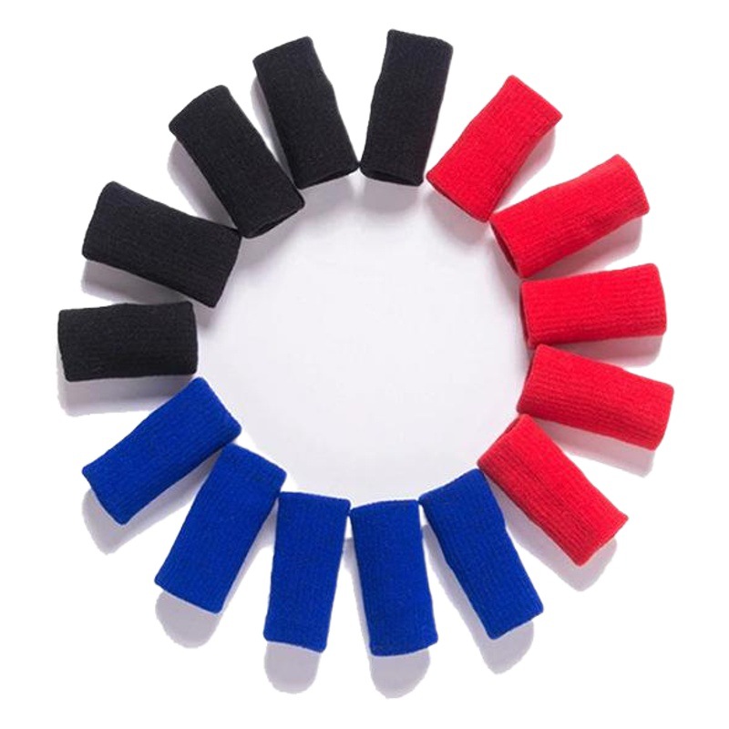 Ready Supply of Sports Finger Guards, Basketball Fitness Nylon Finger Guards, Elastic Breathable Knitted Finger Joint Protection Cross-Border