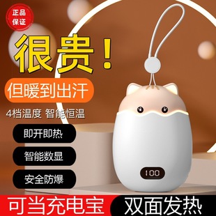 New Hand Warmer Power Bank Two-In-One Portable Double-Sided Heating USB Hand Warmer Baby Warmer Manufacturer