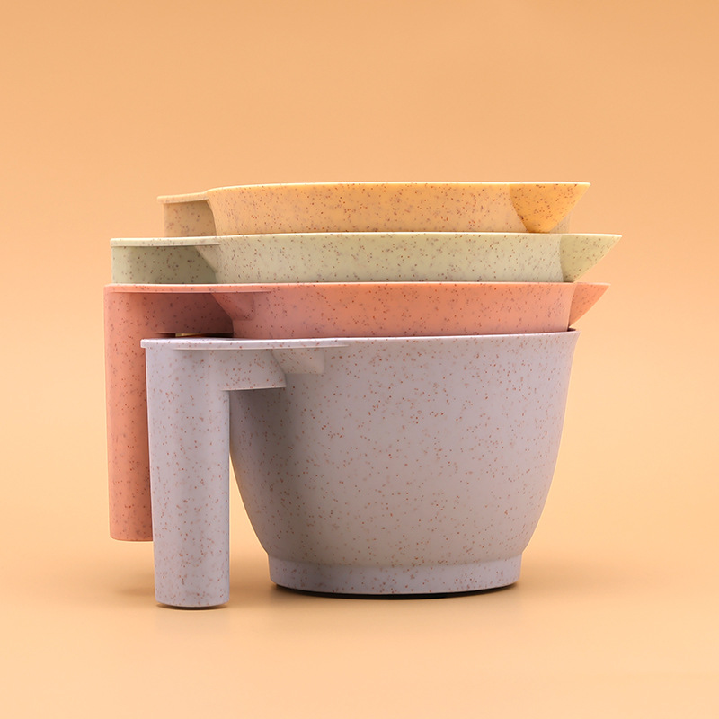 Tratamiento del cabello Tazón de aceite Tazón de tinte para el cabello Tazón de mezcla de color con mango Herramientas de peluquería Tratamiento del cabello Tazón de aceite Cabello Tazón de plástico para el cabello Comercio exterior