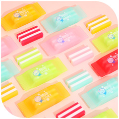 創意學生文具橡皮可愛奶糖造型不留痕潔淨像皮擦批發糖果色塗改擦