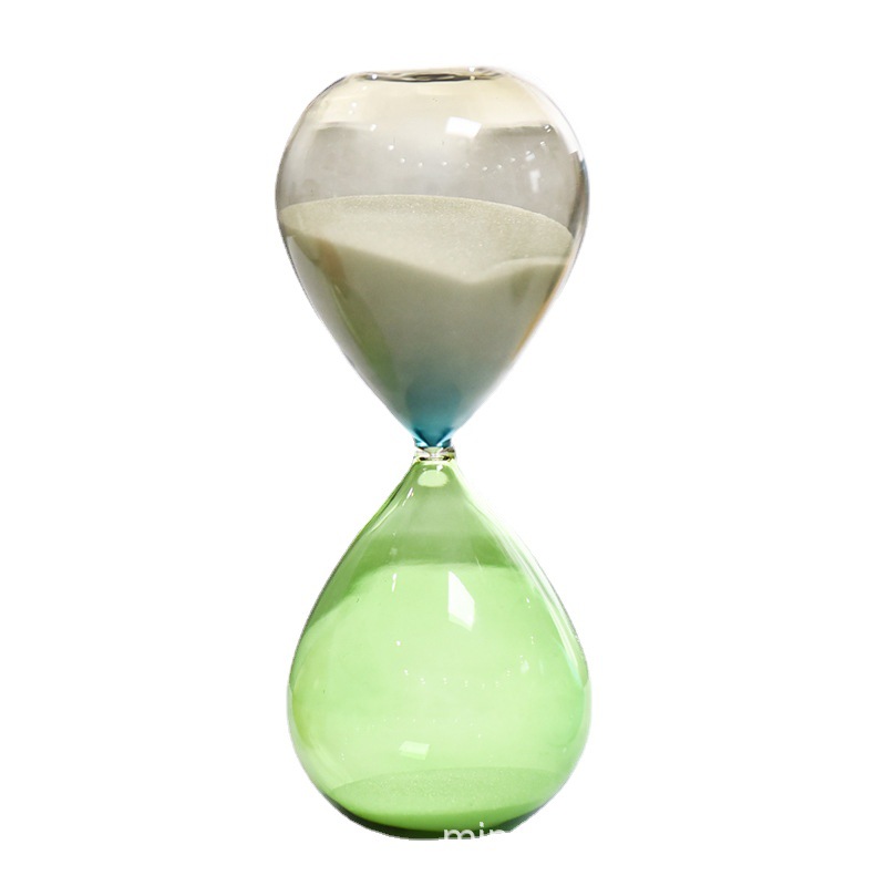 Nordic hogar vidrieras reloj de arena temporizador 30 minutos de dos colores regalo creativo decoración de escritorio regalo