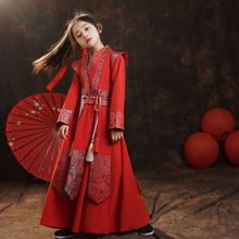 花木兰演出服儿童一整套古筝中国风霸气古风女童锦衣卫全套夏季