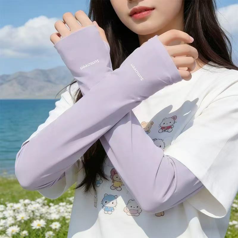 Sun Protection Ice Sleeves for Women, Summer 2026 New Model, Uv Protection, Sunshade, Ice-Feel Breathable, High Aesthetic Value, Arm Protection, Lightweight Sleeves