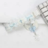 Blue lace ribbon + blue angel wings