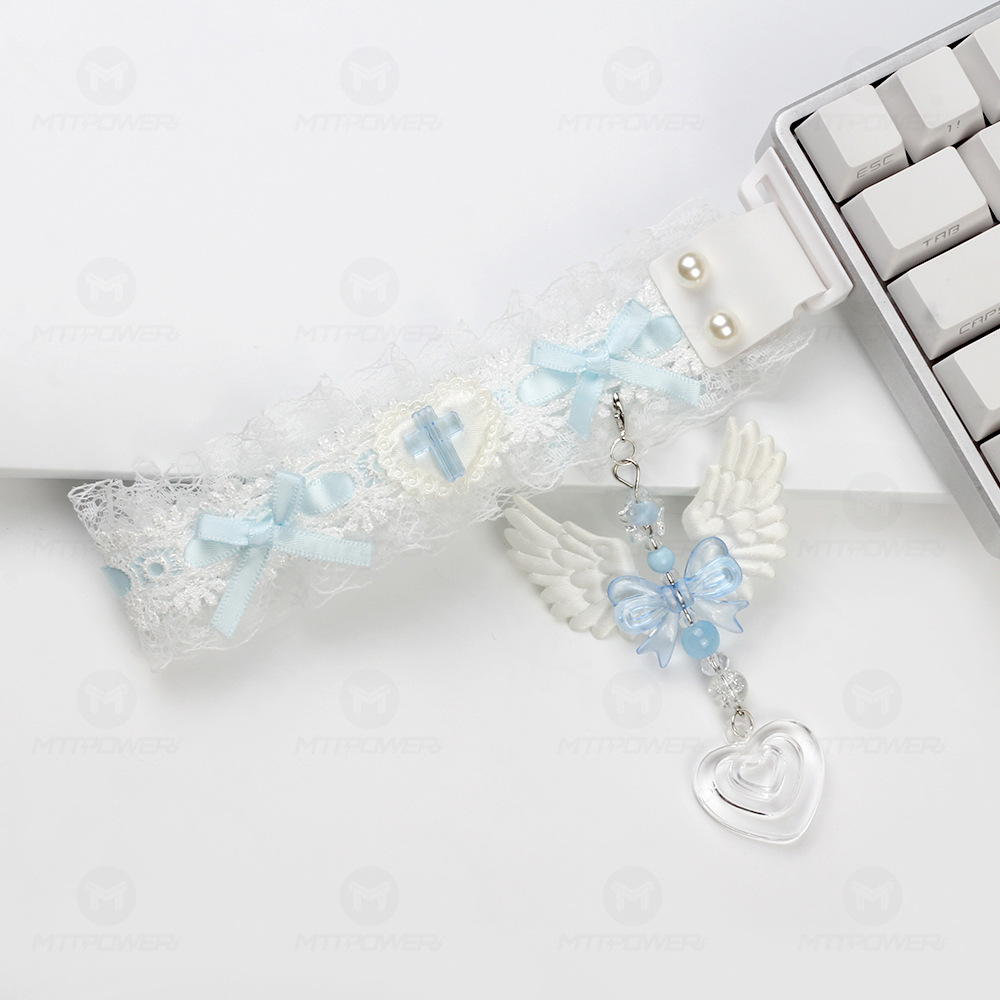 Caballos de teclado de encaje con hebilla teclado decorativo hecho a mano accesorios de teclado wootingATKDIY universal transfronterizo
