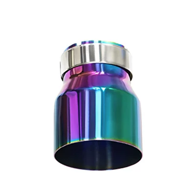 Exhaust pipe: Direct Plug-In Stainless Steel Blue-Black Iridescent