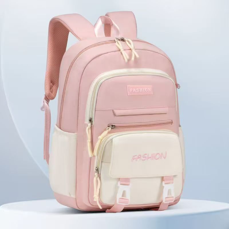 Escuela primaria, niña, mochila simple, mochila, juego de tres piezas, escuela primaria, escuela secundaria, mochila escolar, libro infantil ligero y de gran capacidad