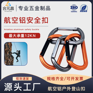 Aviation Aluminum Carabiner Outdoor Rock Climbing Main Lock No. 5 Runway Buckle Mountain Camping High Tension Aluminum Alloy Spring Hook