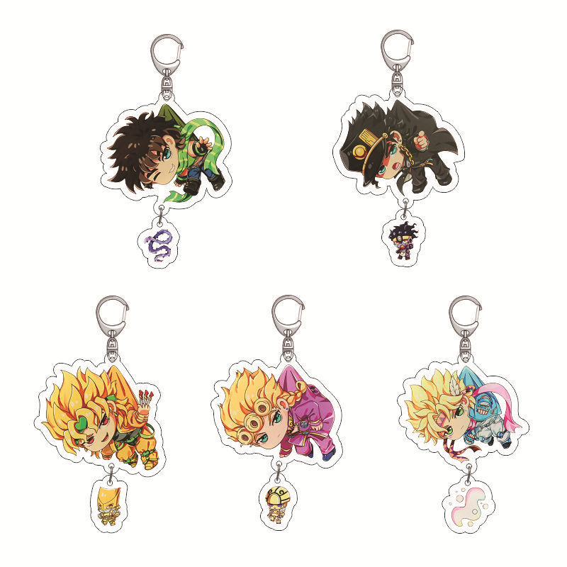 Anime acrylic keychain JOJO's wonderful adventure joruno Bruno double-sided pendant creative pendant