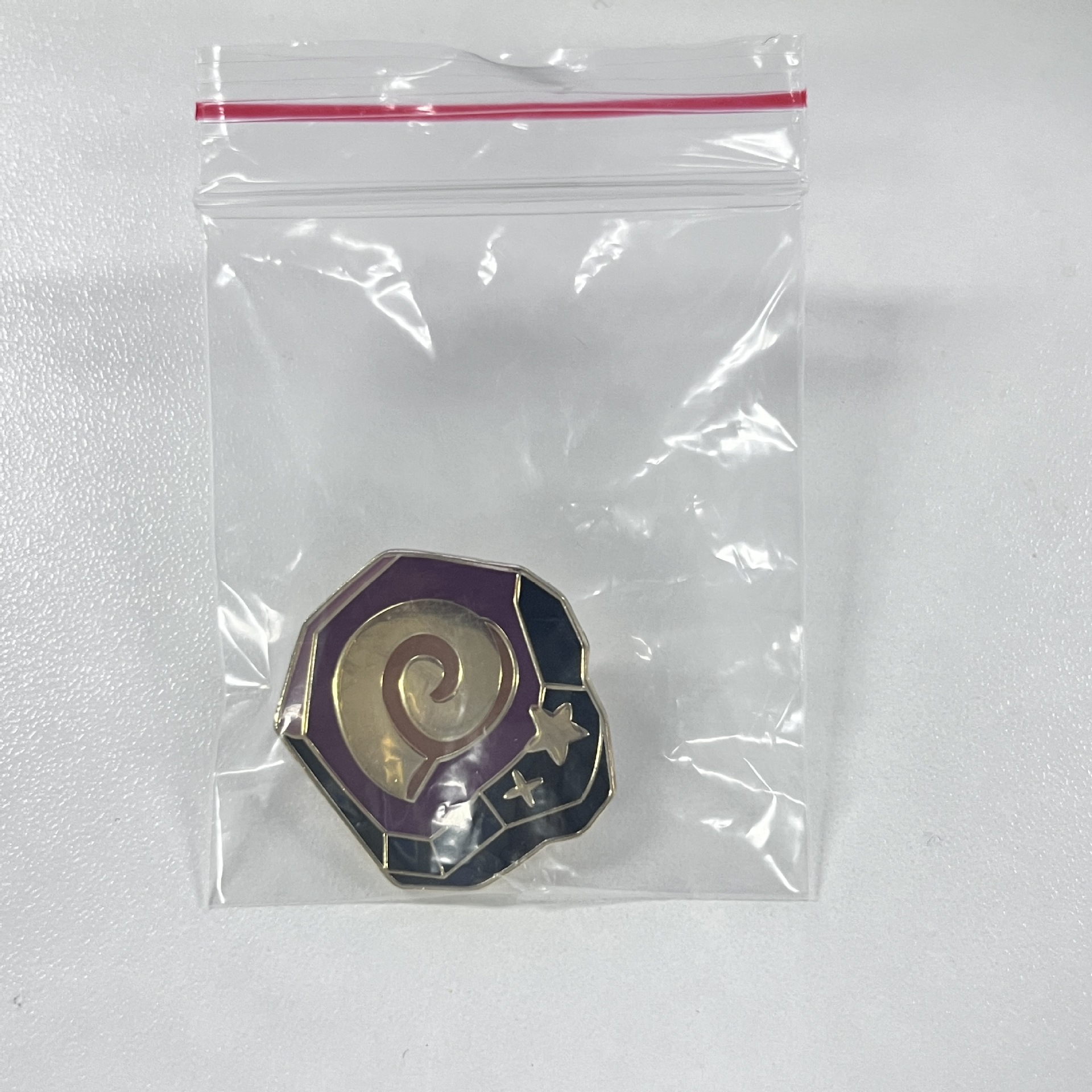 Genshin Impact Thunder Element God's Eye Metal Badge Inazuma Spiral Logo Enamel Brooch Game Peripheral Accessories