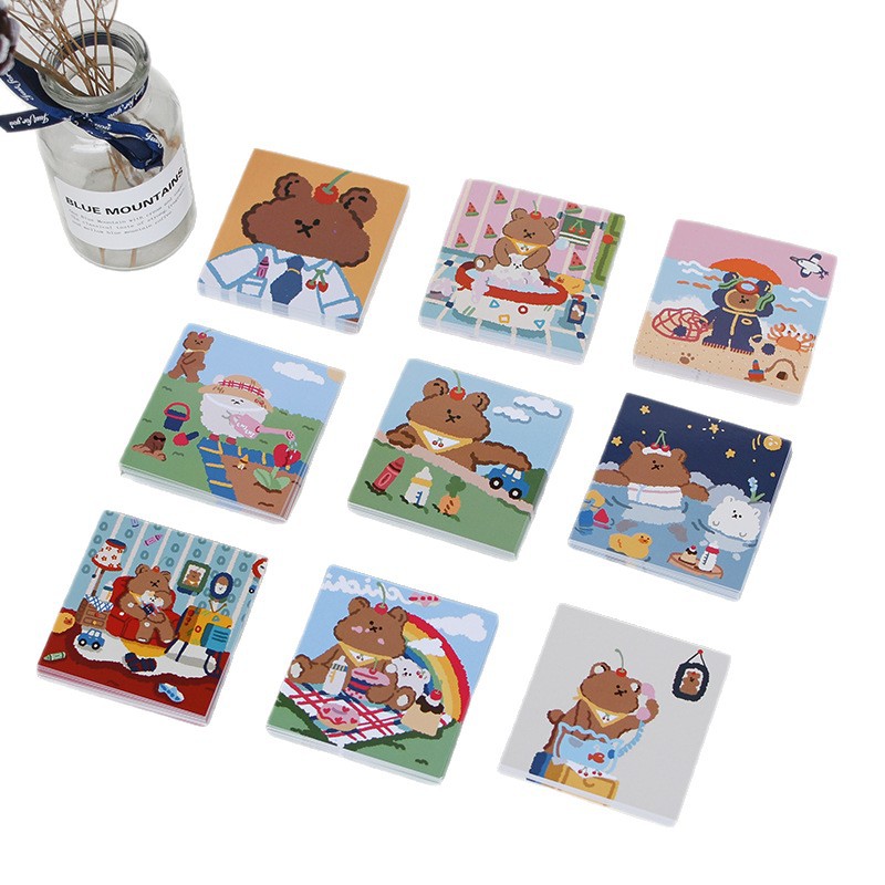 Korea Ins cute illustration fudge cotton bears wall decoration…