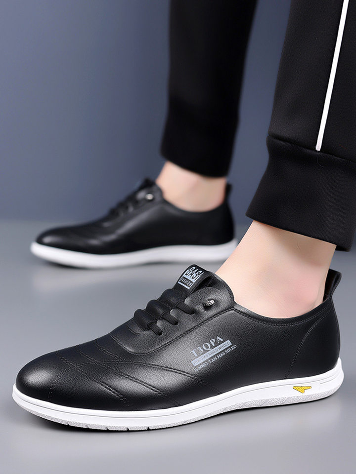 Giày lười nam da mềm đế mềm dạng slip-on phong cách retro, giày da nam thường ngày — Màu trắng 9173, Màu đen 9173, Màu đen cotton chi tiết 31