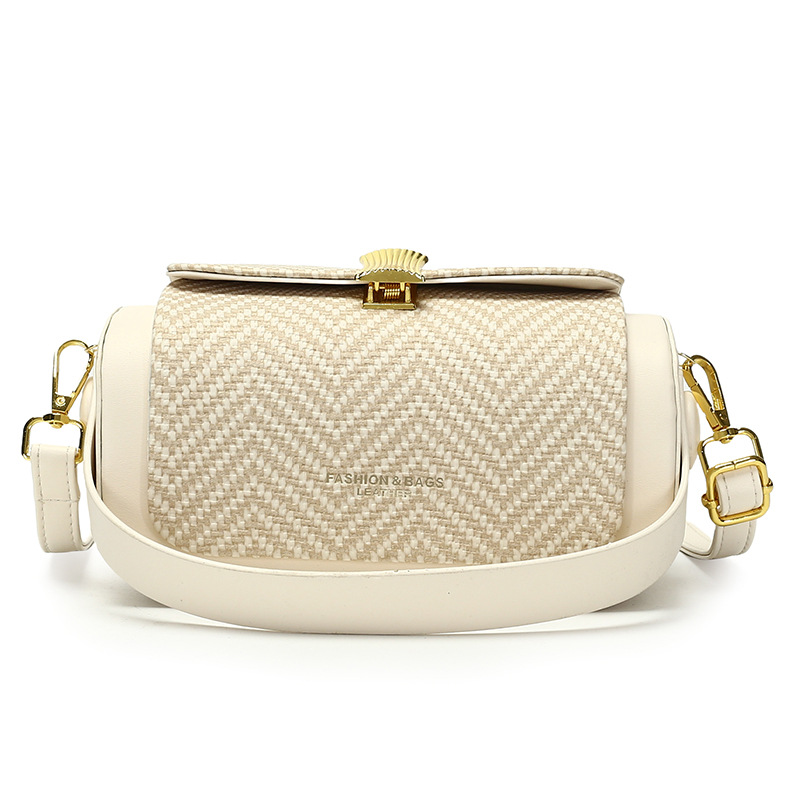 Bolsos Bolsos de caja portátil de nicho coreano Bolsos de mano para damas de alta gama Bolsos cuadrados pequeños de mensajero tejido nuevo estilo de verano