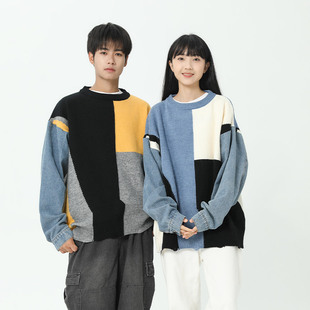 Couple's Autumn and Winter Sweater Casual Lazy Style Loose All-match Niche Design Sense Street Sweater Top
