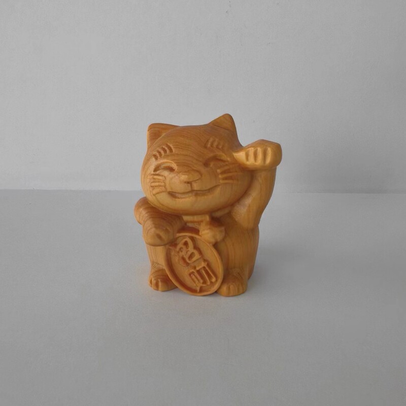 卸売りの爆発物の崖柏の元宝のピシュピストの福の豚の手の件の木製の工芸品は木の彫刻のアイデアの贈り物を並べます。|undefined