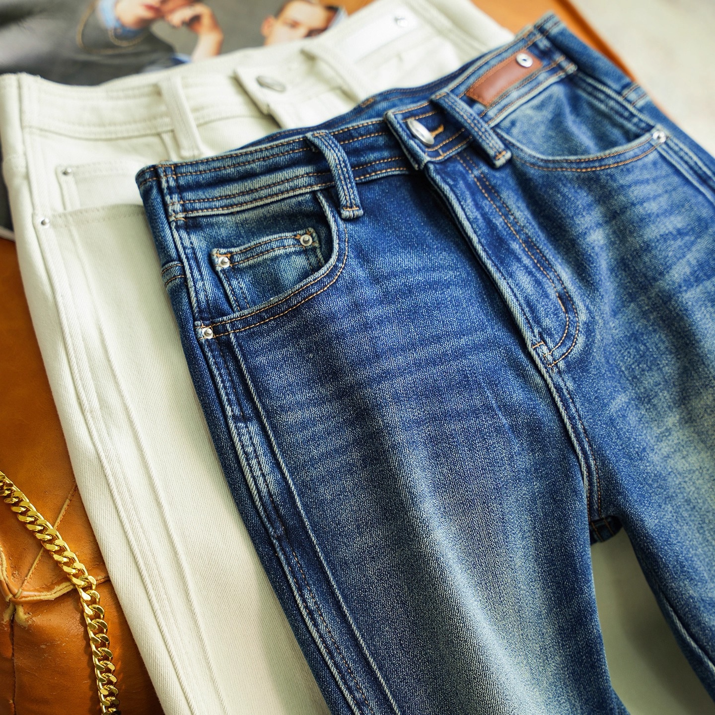 Women's Winter 1119 Long-Legged Velvet Bootcut Jeans