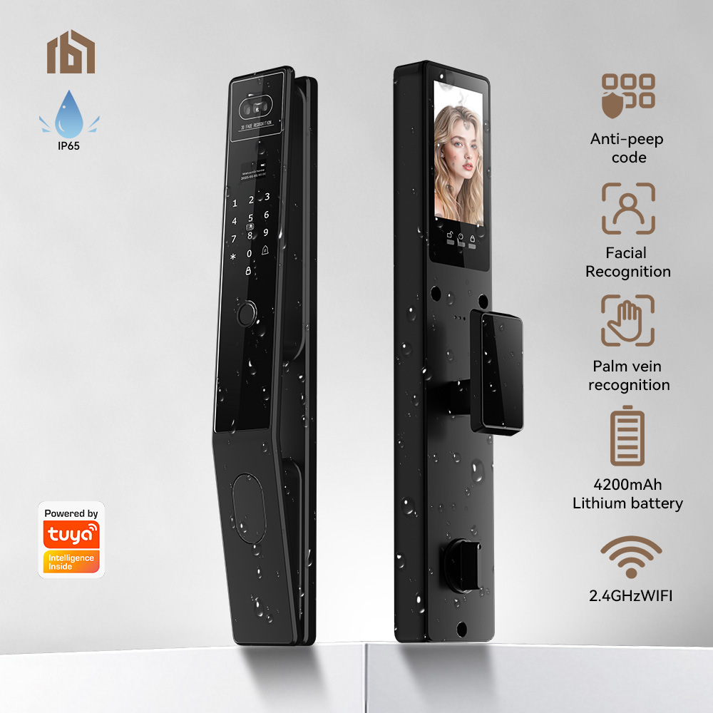 Smart lock 3D face recognition Tuya video intercom