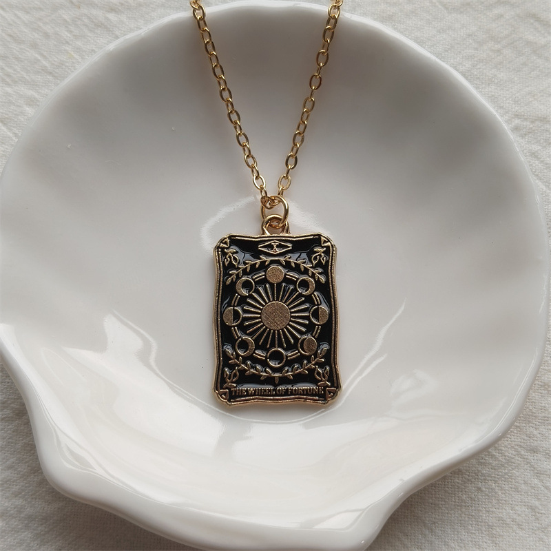 운명의 바퀴 타로 카드 목걸이