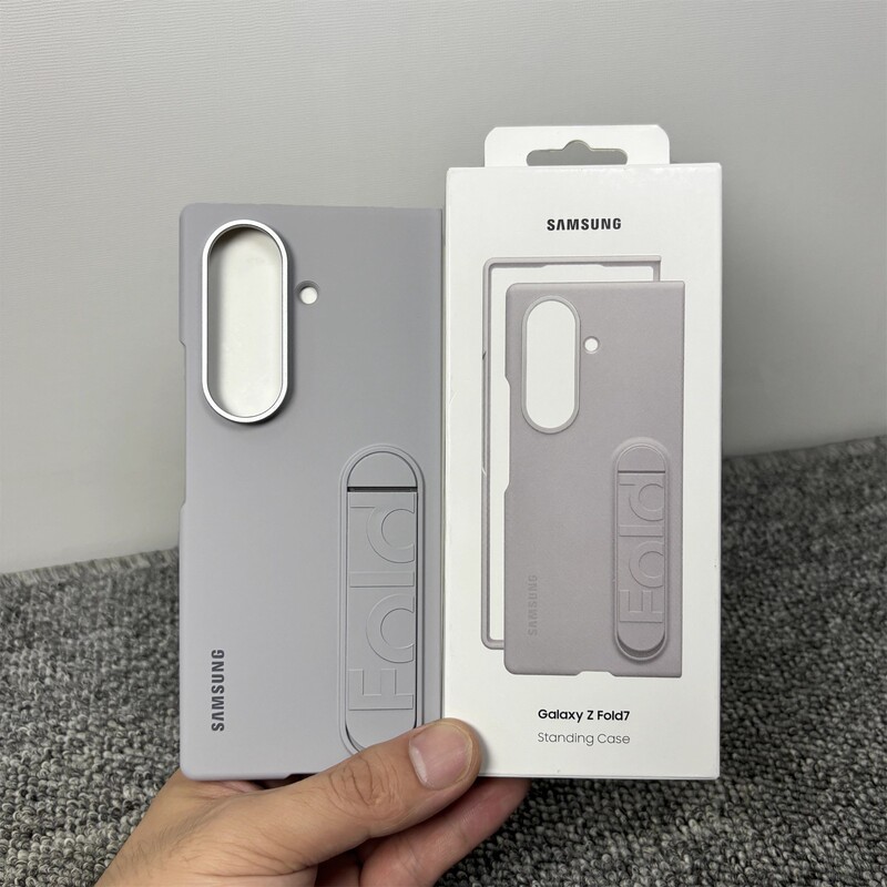 Suitable for Samsung Zfold7 Original Skin-Feel Mobile Phone Case Holder Protective Case with Front Frame Foldableing Screen Anti-Fall Cover