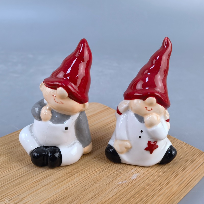 Colgante de cerámica de Santa Claus cuidadosamente seleccionado Decoración de Santa Claus de cerámica Regalo Colgante de muñeco de nieve de dibujos animados