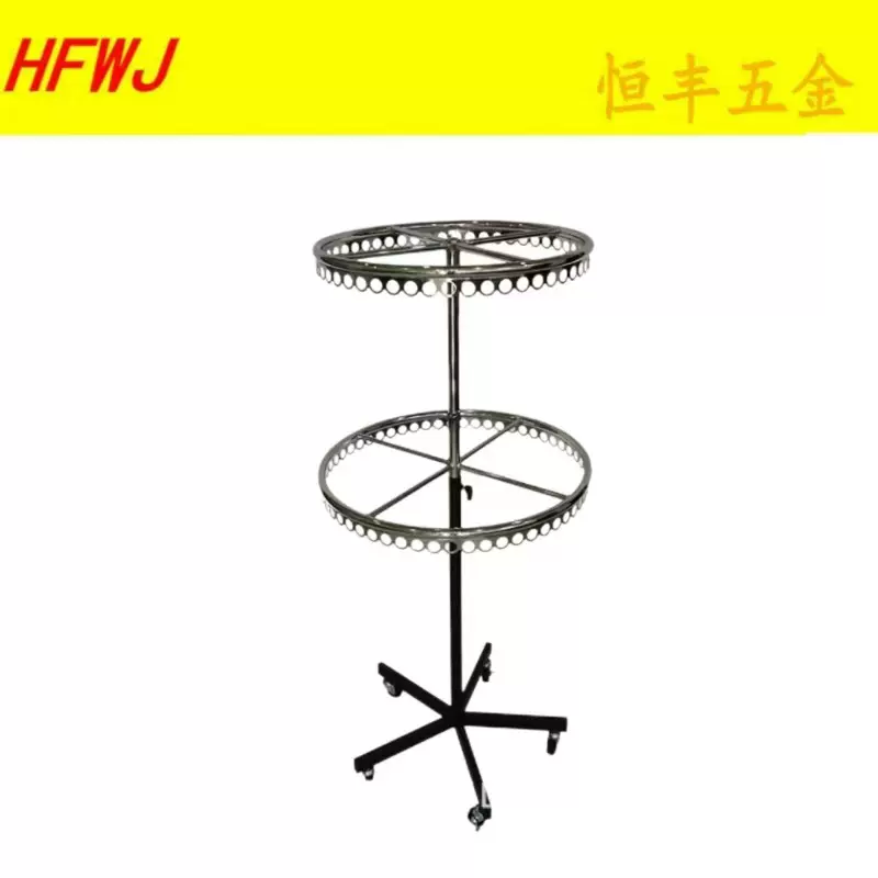 厂家直批发铁电镀螺旋服装展示架 落地陈列架 可移动带轮子挂衣架