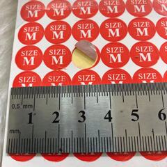 整包價格 紅色白色不乾膠尺碼標籤服裝大中小碼貼紙圓形尺碼標