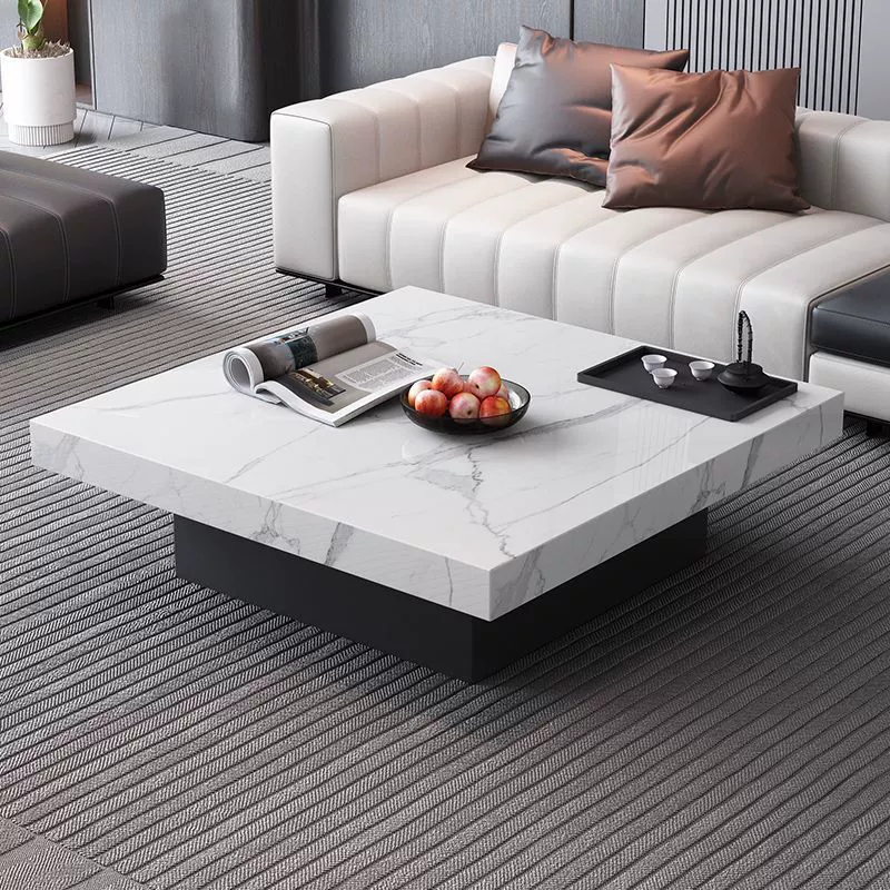 Журнальный столик из итальянского сланца, простая и минималистичная комбинация для гостиной, простая маленькая квартира, светлый роскошный дом, современный элитный дом.