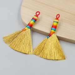 Gold and silver thread, multicolored thread bracelet weaving thread, gold broom, gold thread tassel, handmade braided red rope.