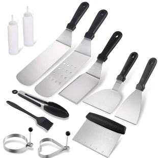 Stainless steel outdoor barbecue tools Amazon hot-selling BBQ combination barbecue suit Teppanyaki cooking shovel