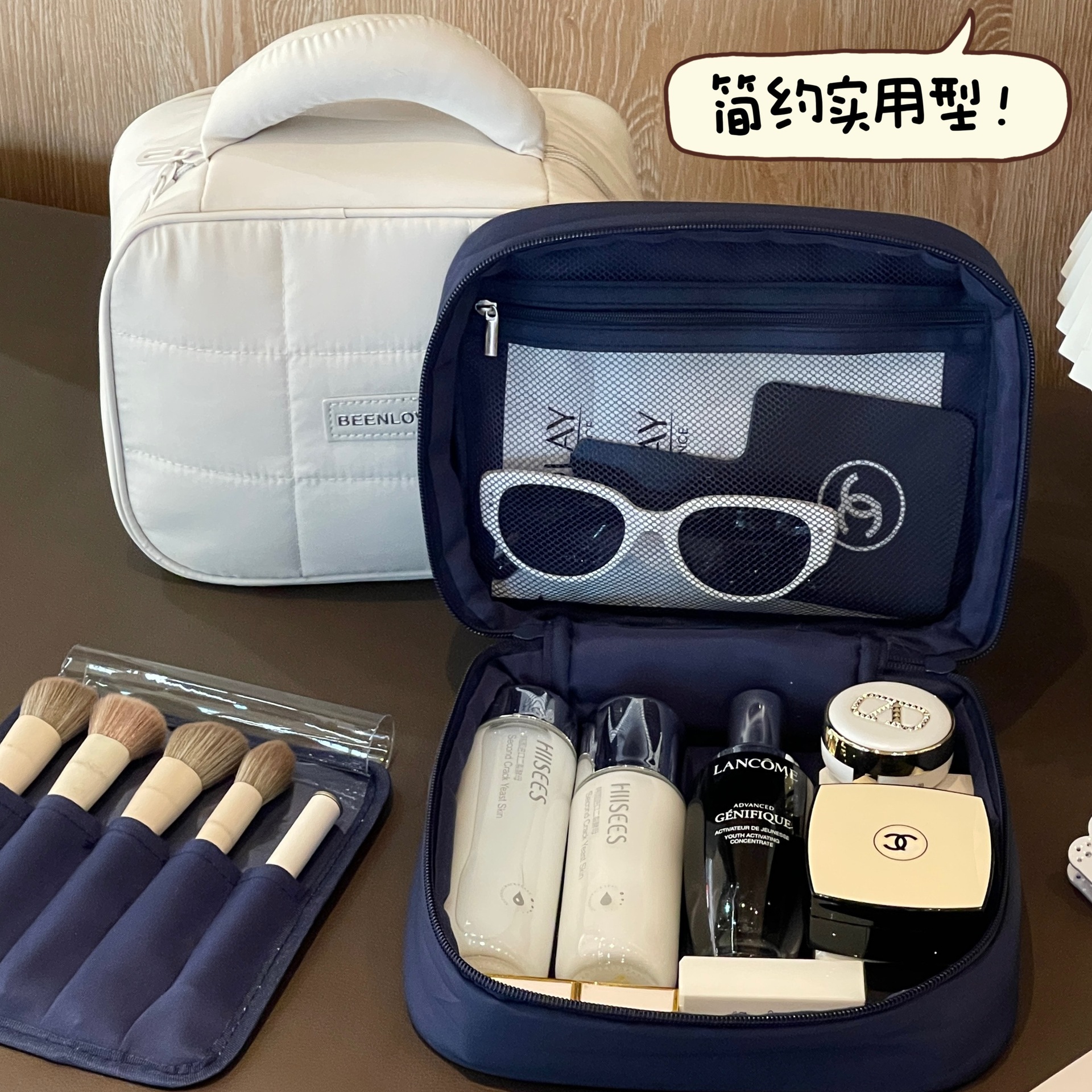 2025 nueva bolsa de maquillaje portátil portátil de gran capacidad bolsa de almacenamiento de maquillaje de alta calidad bolsa de baño de viaje de estudiantes