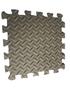 Foreign trade supply 30*30 splicing floor mat black leaf pattern foam puzzle floor mat EVA puzzle