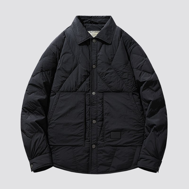 Men's down jacket, winter 2026 new style, fashionable, lightweight, short collared jacket, warm winter coat, Korean style.