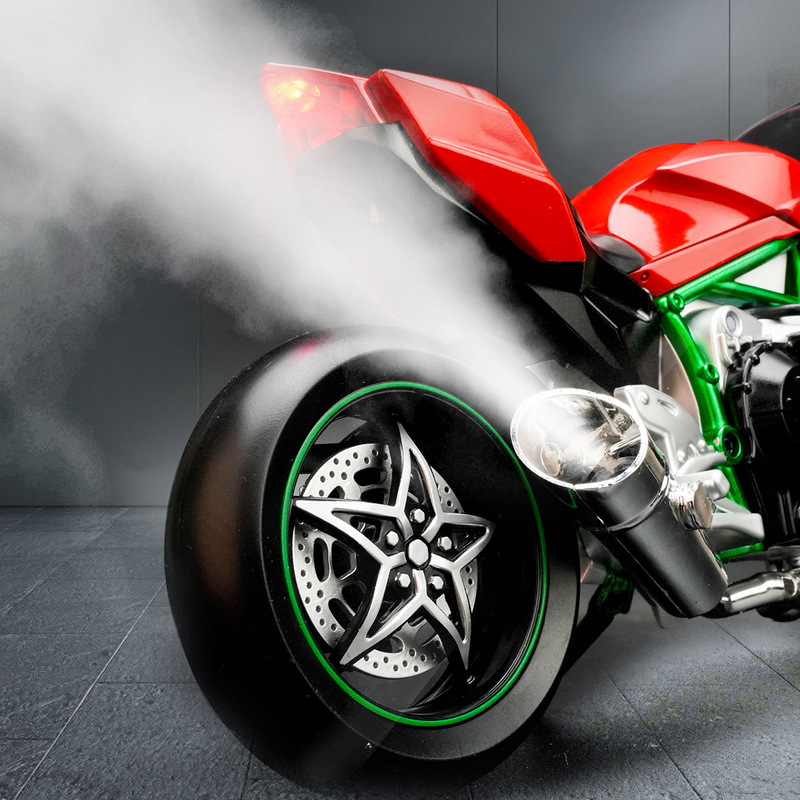 Baosilun 1/9 合金 H2R オートバイモデルスプレー可能シミュレーション大型オートバイ音と光のおもちゃ Chuanqi レーシング|undefined