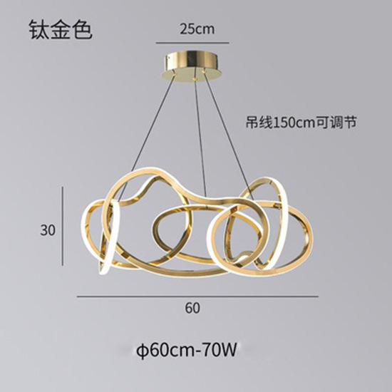 Diámetro de oro de titanio 60 cm - 70w