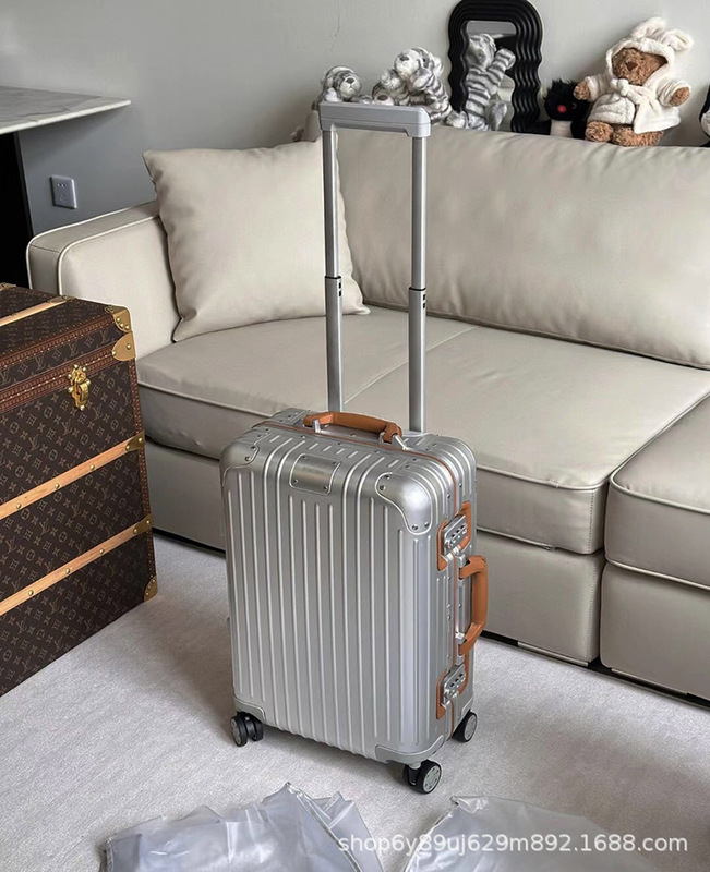 高バージョン S925 アルミニウムマグネシウム合金 TSA 税関ロックレザーカラーハンドル旅行荷物搭乗トロリー荷物ボックスファッション|undefined
