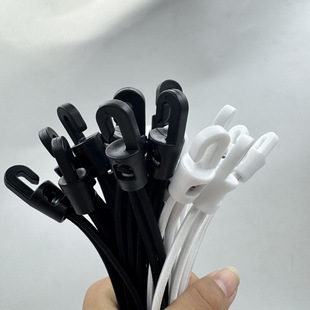 4MM cargo binding latex luggage rope motorcycle electric car elastic binding belt hook elastic binding rope flat rope