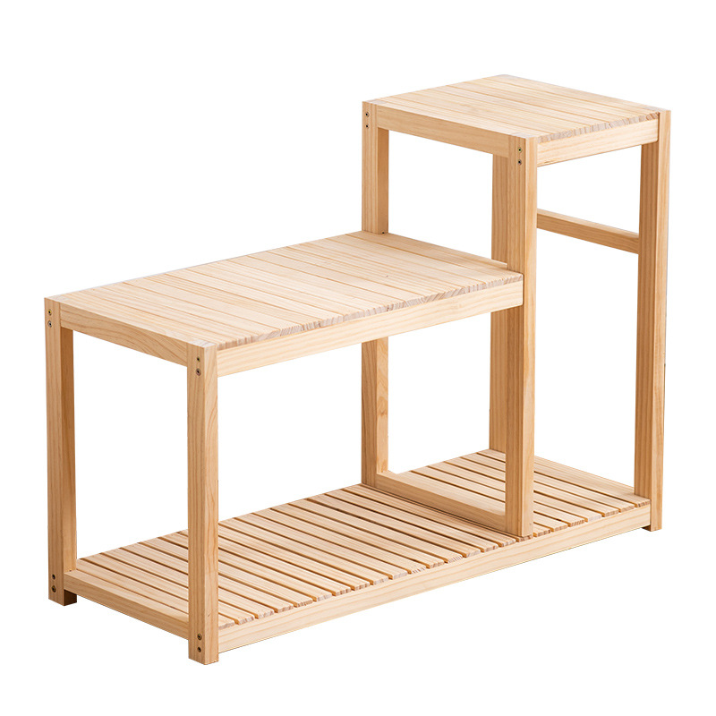 Soporte de flores tanque de peces base integrada combinación de madera maciza hogar multi-capa estante para sala de estar de almacenamiento simple image 6