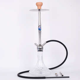 工厂现货72cm水烟壶双管大号水烟酒吧KTV全套水烟壶shisha hookah