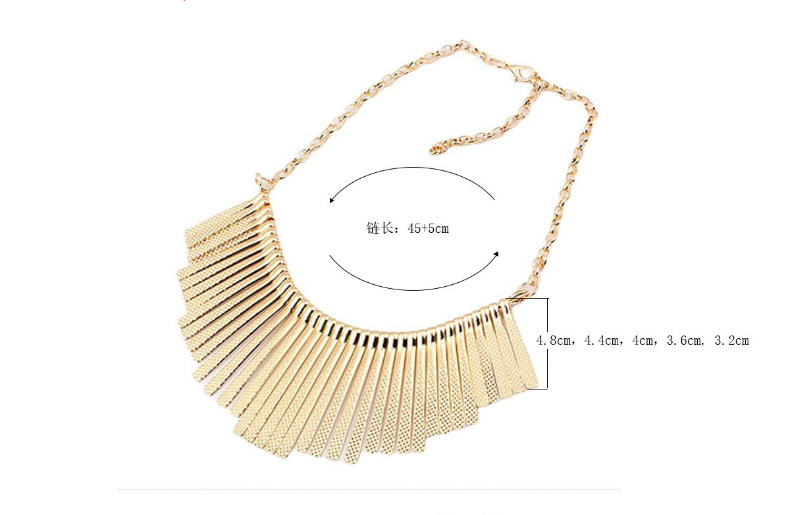 geometric fashionable necklace with tassels