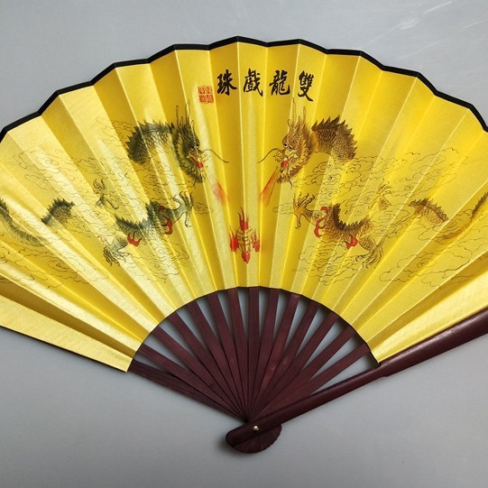 8inch枚の絹扇子、10inch枚の無地の男性用扇子、古代扇子、折りたたみ扇子、中国風山水画扇子、ダンス扇子|undefined
