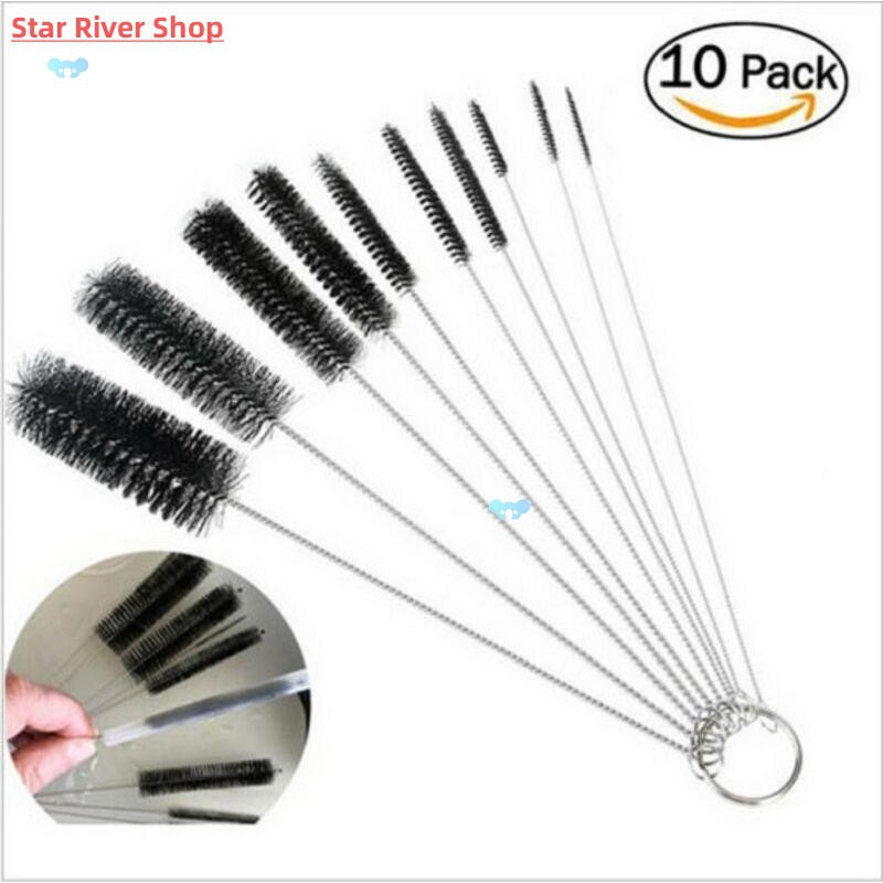 1PC Nylon Straw Brush Cleaner Bottle Tube Pipe Small Long Cu