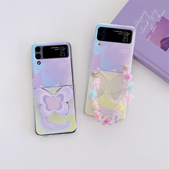 Watercolor Butterfly 5/6 Gen Creative Case, Compatible with Samsung Galaxy Z Flip 3/4 Fold Phones