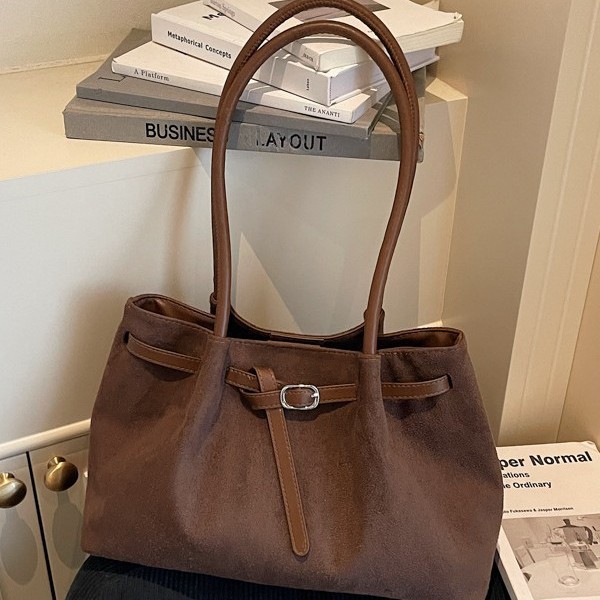 High-End Leopard Print Tote Bag, Women's Underarm Bag, Retro Large-Capacity Commuter Shoulder Bag, Stylish and Versatile Handbag