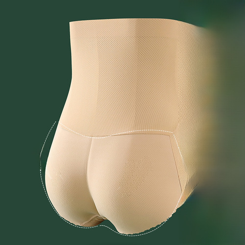High-waisted low-rise bubble butt invisible triangle underwear with lace ventilation and natural lift peach butt underwear