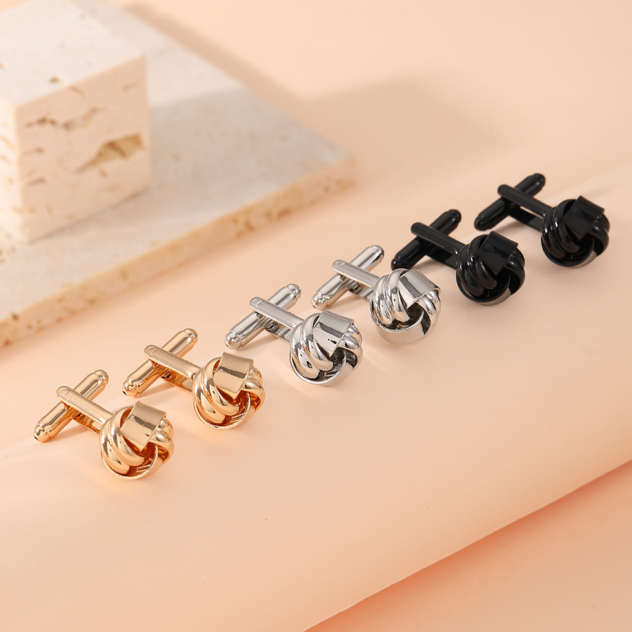 Neue Twist-Manschettenknöpfe, modische und einfache Auswahl an mehrfarbigen Manschettenknöpfen aus Metalllegierungen_voghion.com