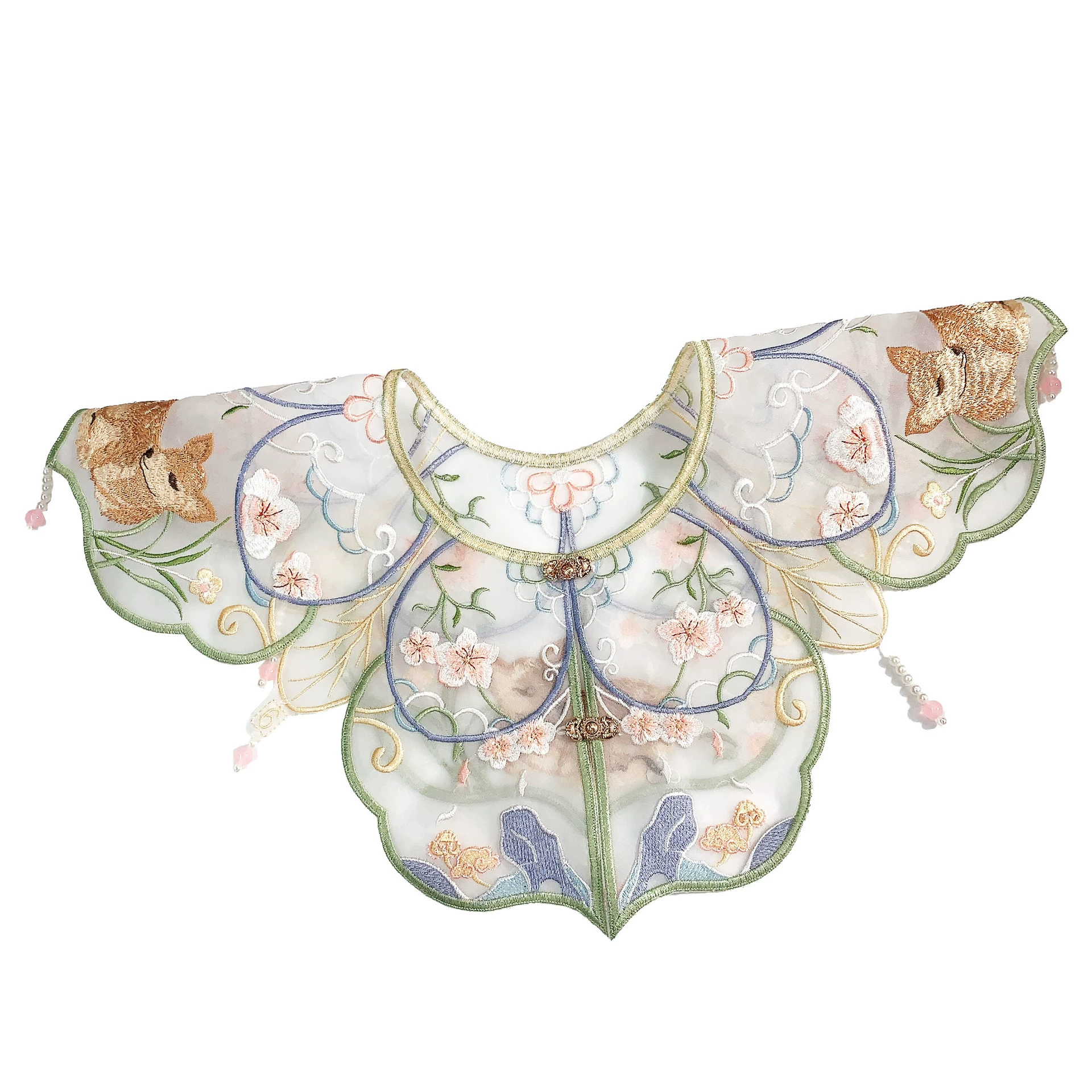 Вышитая корейская пряжа вышитая лисица вышитая Ханфу