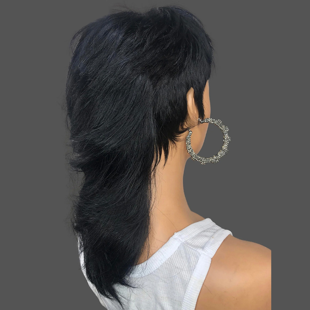 Women's Casual Party Street Real Hair Long Curly Hair Wig Net display picture 2
