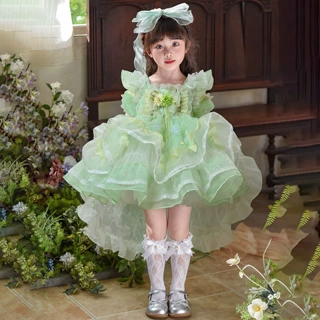 女童花神洛丽塔裙超仙花仙子蓬蓬纱裙生日公主幼儿舞台表演连衣裙